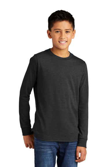 District Youth Perfect Tri Long Sleeve Crewneck T-Shirt Black Frost Front