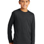 District Youth Perfect Tri Long Sleeve Crewneck T-Shirt - Black Frost