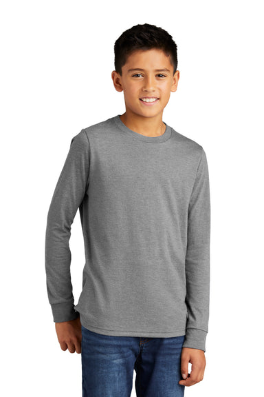 District Youth Perfect Tri Long Sleeve Crewneck T-Shirt Grey Frost Front