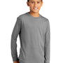 District Youth Perfect Tri Long Sleeve Crewneck T-Shirt - Grey Frost