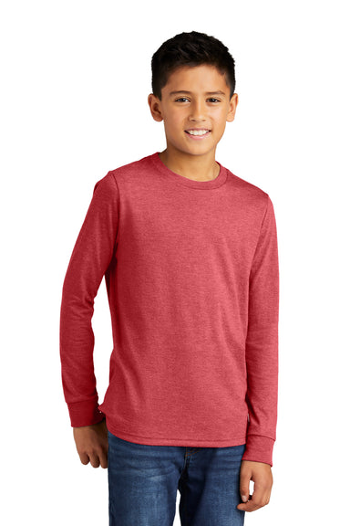 District Youth Perfect Tri Long Sleeve Crewneck T-Shirt Red Frost Front