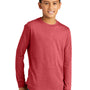 District Youth Perfect Tri Long Sleeve Crewneck T-Shirt - Red Frost