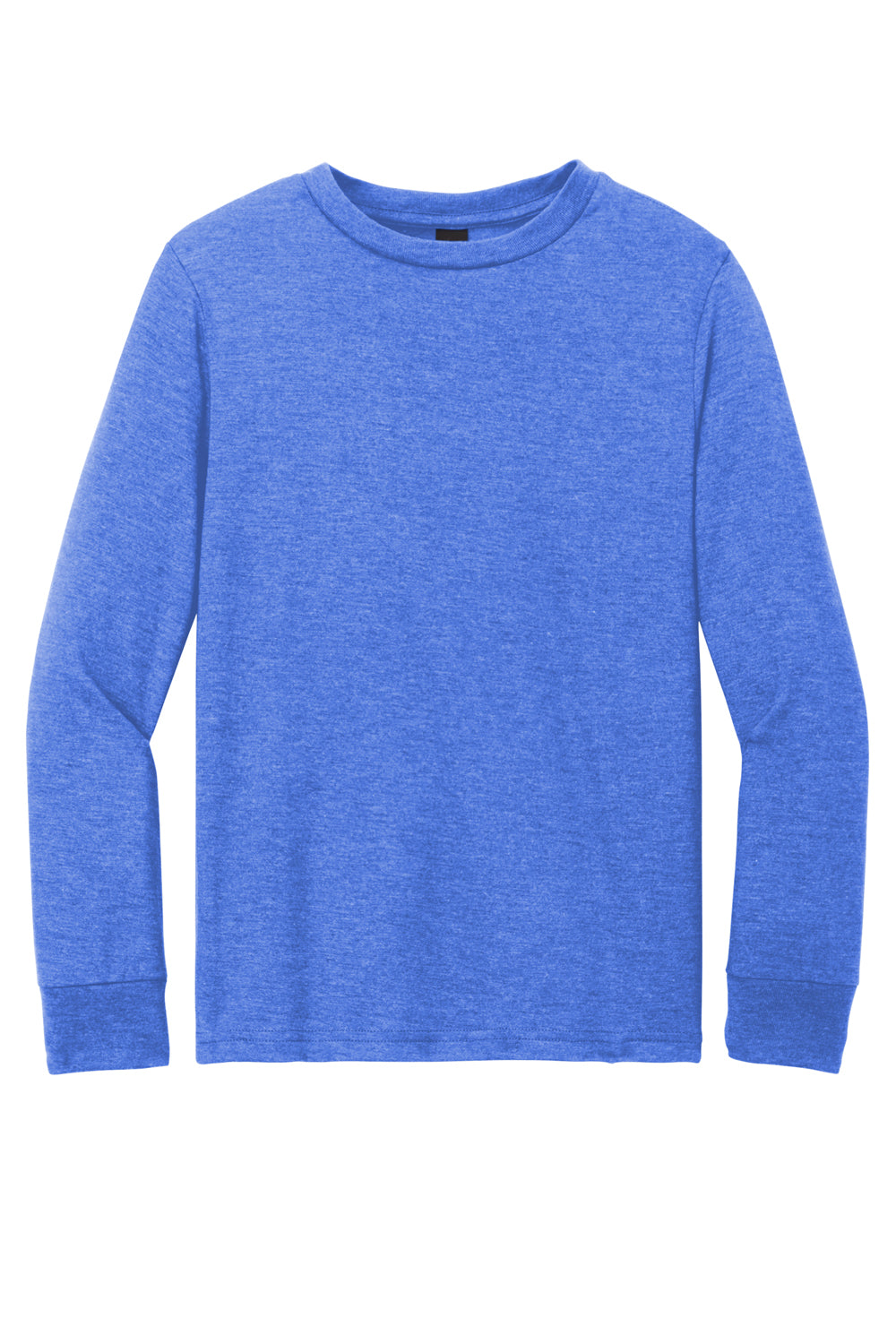 District Youth Perfect Tri Long Sleeve Crewneck T-Shirt Royal Blue Frost Flat Front
