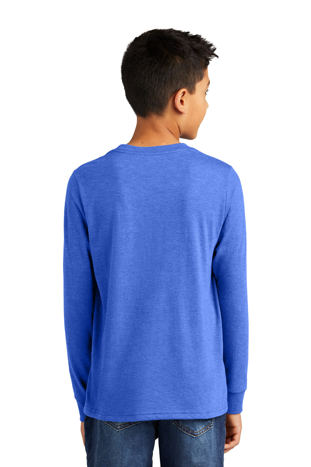 District Youth Perfect Tri Long Sleeve Crewneck T-Shirt Royal Blue Frost Back