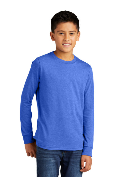 District Youth Perfect Tri Long Sleeve Crewneck T-Shirt Royal Blue Frost Front