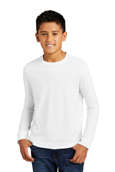 District Youth Perfect Tri Long Sleeve Crewneck T-Shirt White Front
