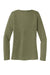 District DT135 Womens Perfect Tri Long Sleeve V-Neck T-Shirt Military Green Frost Flat Back