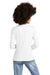 District DT135 Womens Perfect Tri Long Sleeve V-Neck T-Shirt White Back