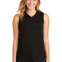 District Womens Perfect Sleeveless Hooded T-Shirt Hoodie - Black