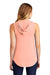 District Womens Perfect Sleeveless Hooded T-Shirt Hoodie Heather Dusty Peach Side
