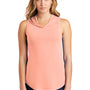 District Womens Perfect Sleeveless Hooded T-Shirt Hoodie - Heather Dusty Peach