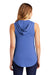 District Womens Perfect Sleeveless Hooded T-Shirt Hoodie Royal Blue Frost Side