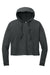 District Womens Perfect Tri Midi Long Sleeve Hooded Sweatshirt Hoodie Black Frost Flat Front