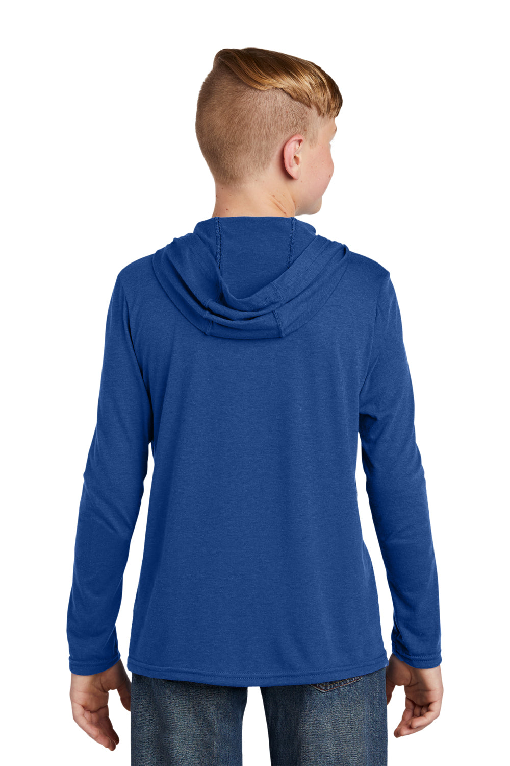 District Youth Perfect Long Sleeve Hooded T-Shirt Hoodie Deep Royal Blue Side