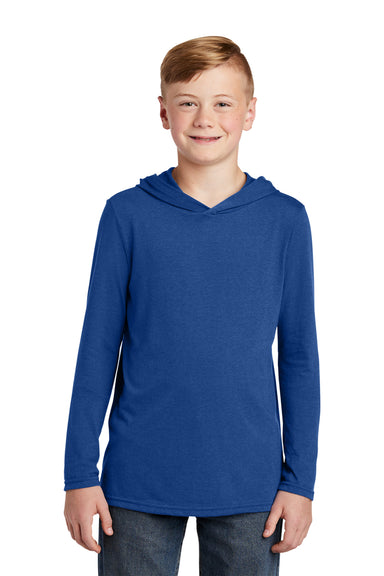 District Youth Perfect Long Sleeve Hooded T-Shirt Hoodie Deep Royal Blue Front