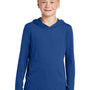 District Youth Perfect Long Sleeve Hooded T-Shirt Hoodie - Deep Royal Blue
