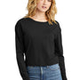 District Womens Perfect Tri Midi Long Sleeve Crewneck T-Shirt - Black