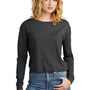 District Womens Perfect Tri Midi Long Sleeve Crewneck T-Shirt - Black Frost