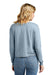 District Womens Perfect Tri Midi Long Sleeve Crewneck T-Shirt Heather Flint Blue Back