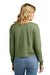 District Womens Perfect Tri Midi Long Sleeve Crewneck T-Shirt Military Green Frost Back