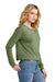 District Womens Perfect Tri Midi Long Sleeve Crewneck T-Shirt Military Green Frost Side