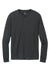 District Mens Perfect Tri Long Sleeve Henley T-Shirt Black Frost Flat Front