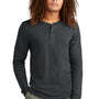 District Mens Perfect Tri Long Sleeve Henley T-Shirt - Black Frost