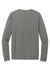 District Mens Perfect Tri Long Sleeve Henley T-Shirt Heather Charcoal Grey Flat Back