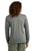 District Mens Perfect Tri Long Sleeve Henley T-Shirt Heather Charcoal Grey Back
