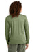 District Mens Perfect Tri Long Sleeve Henley T-Shirt Military Green Frost Back