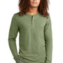 District Mens Perfect Tri Long Sleeve Henley T-Shirt - Military Green Frost