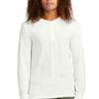 District Mens Perfect Tri Long Sleeve Henley T-Shirt - Natural