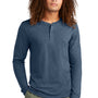 District Mens Perfect Tri Long Sleeve Henley T-Shirt - Navy Blue Frost