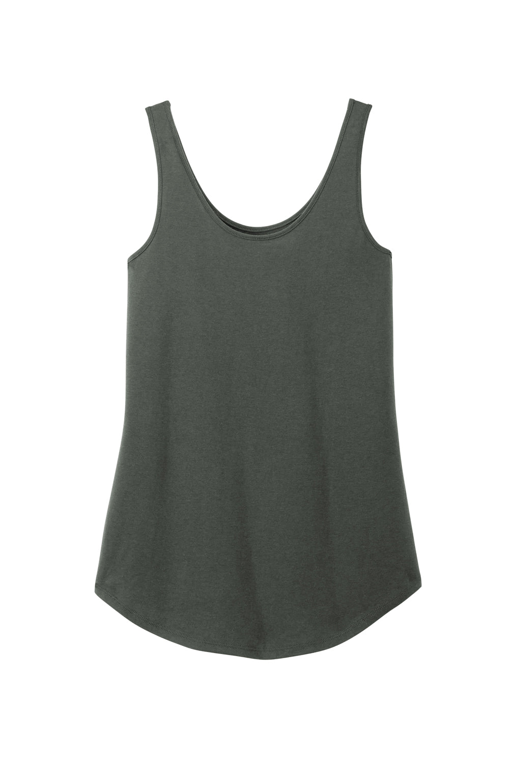District DT151 Womens Perfect Tri Relaxed Tank Top Deepest Grey Flat Back