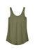 District DT151 Womens Perfect Tri Relaxed Tank Top Military Green Frost Flat Back