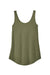 District DT151 Womens Perfect Tri Relaxed Tank Top Military Green Frost Flat Front