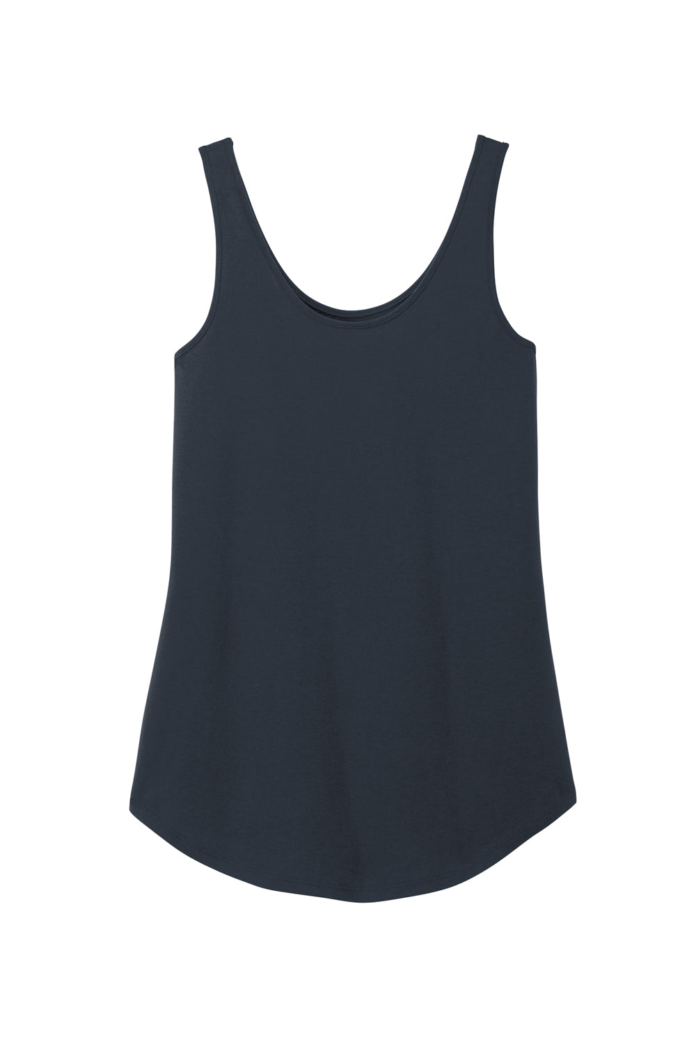 District DT151 Womens Perfect Tri Relaxed Tank Top New Navy Blue Flat Back