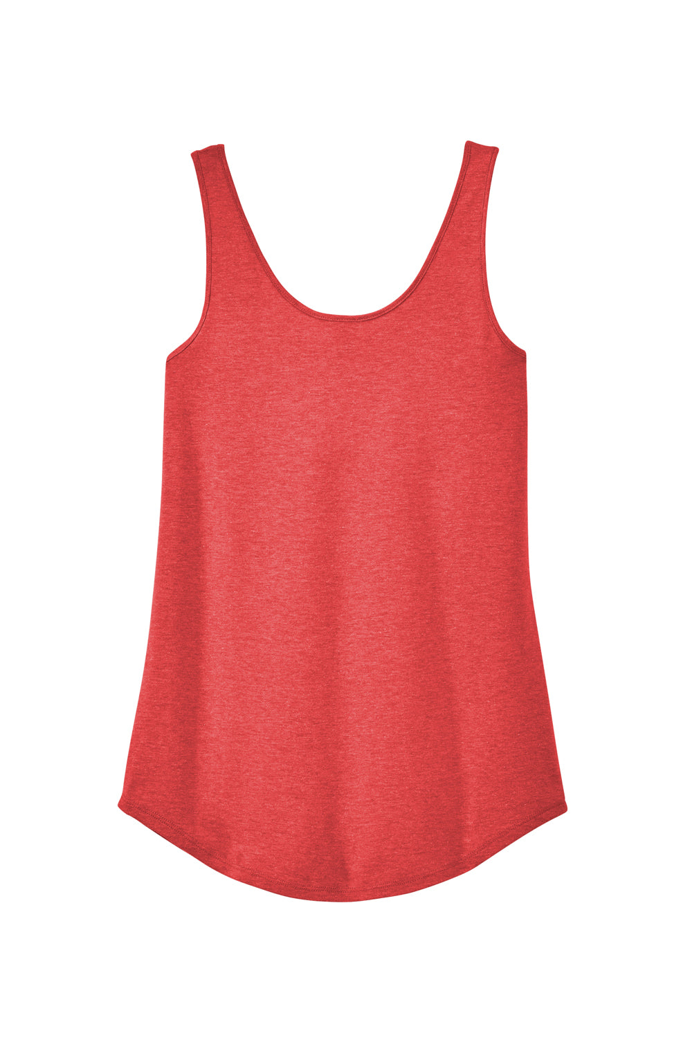 District DT151 Womens Perfect Tri Relaxed Tank Top Red Frost Flat Back