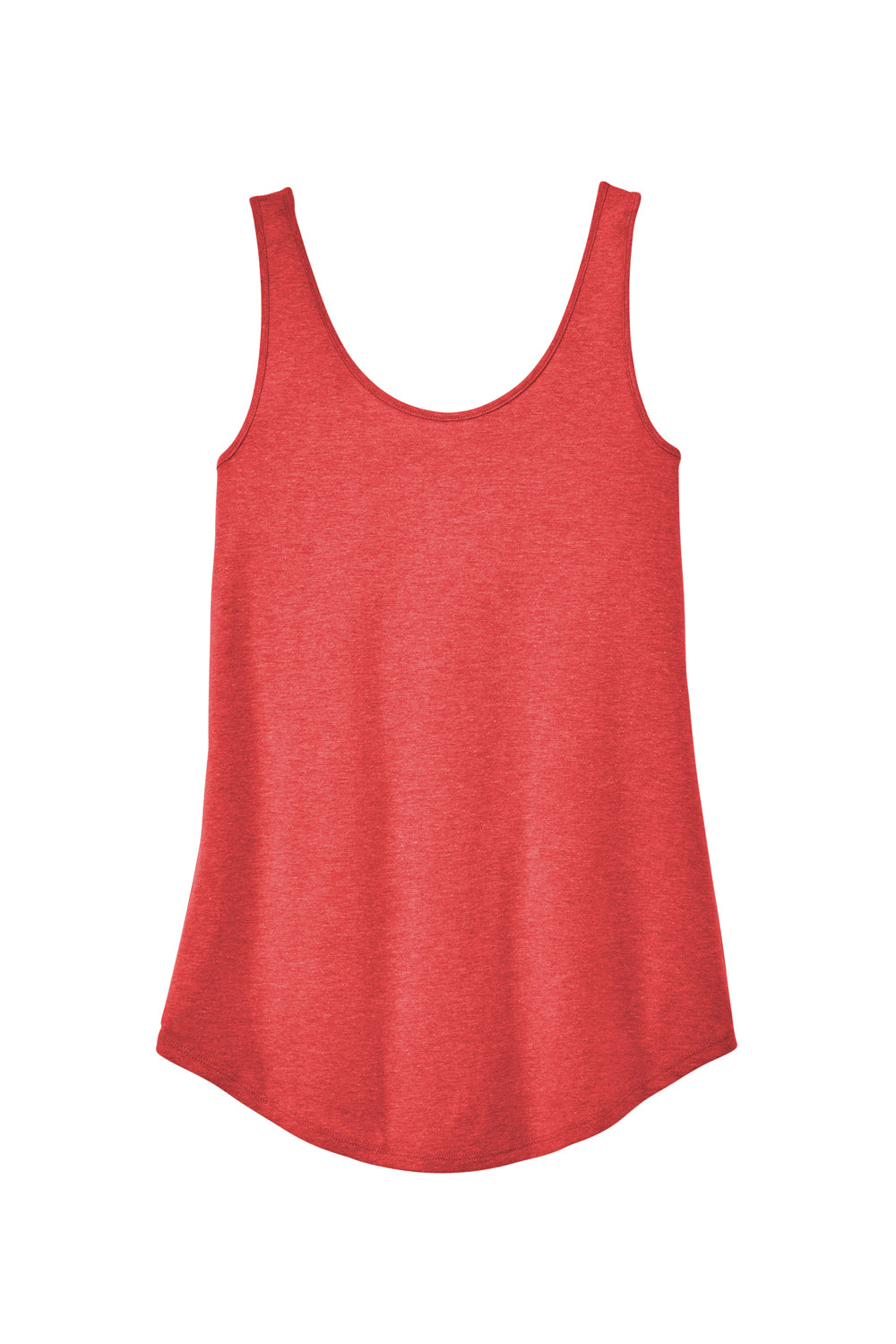 District DT151 Womens Perfect Tri Relaxed Tank Top Red Frost Flat Front