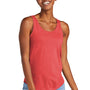 District Womens Perfect Tri Relaxed Tank Top - Red Frost