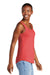District DT151 Womens Perfect Tri Relaxed Tank Top Red Frost Side