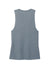 District DT153 Womens Perfect Tri Muscle Tank Top Heather Flint Blue Flat Back