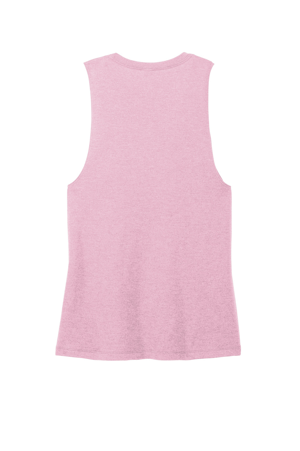 District DT153 Womens Perfect Tri Muscle Tank Top Heather Wisteria Pink Flat Back