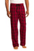 District DT1800 Mens Flannel Plaid Lounge Pants Red Front