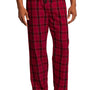 District Mens Flannel Plaid Lounge Pants - New Red