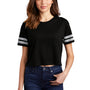 District Womens Scorecard Crop Short Sleeve Crewneck T-Shirt - Black/White - Closeout