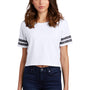 District Womens Scorecard Crop Short Sleeve Crewneck T-Shirt - White/Black - Closeout