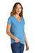 District DT5002 The Concert Short Sleeve V-Neck T-Shirt Aquatic Blue 3Q