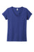 District DT5002 The Concert Short Sleeve V-Neck T-Shirt Deep Royal Blue Flat Front