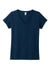 District DT5002 The Concert Short Sleeve V-Neck T-Shirt New Navy Blue Flat Front